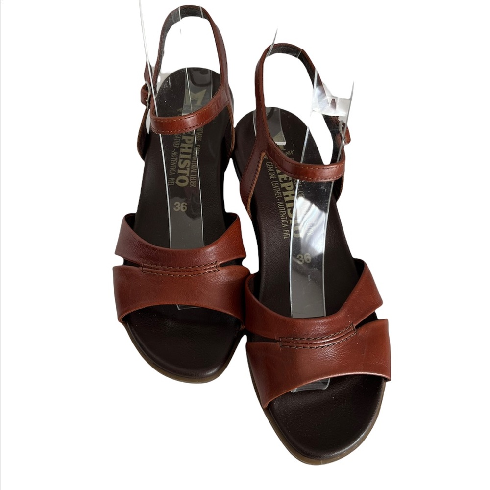 MEPHISTO AIR RELAX LEATHER SANDALS